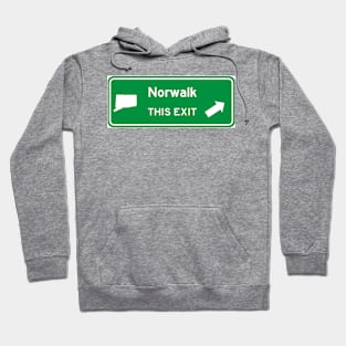 Norwalk, Connecticut Highway Exit Sign Hoodie